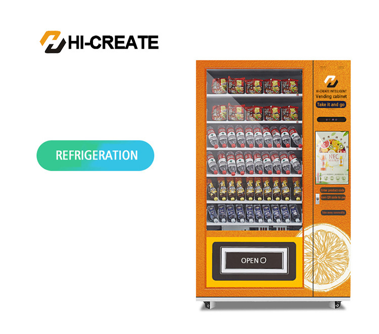 Outdoor commercial grade mobile self-service automatic touch screen drink and snack vending machine
