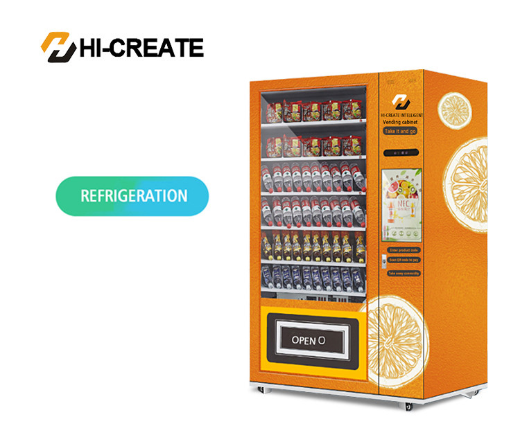 Outdoor commercial grade mobile self-service automatic touch screen drink and snack vending machine